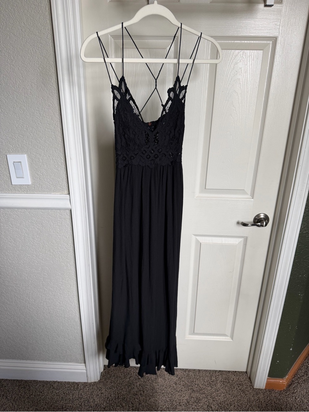 Free People Black Adela Maxi dress